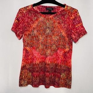 G Collection Gold Bling Print Top
